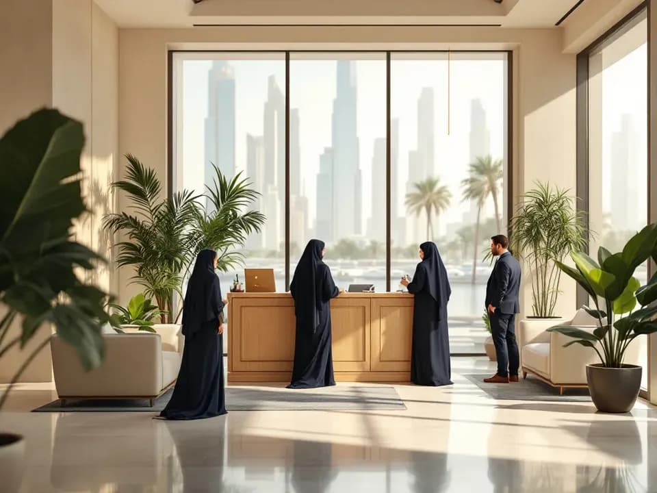 The reception — bright, calm and welcoming
